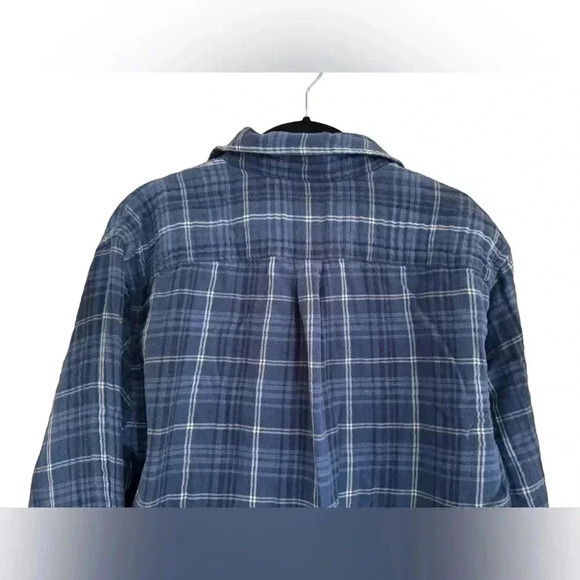 Peter millar Mens Mountainside Collection Cotton Flannel Shirt Blue/Blue Plaid - Picture 7 of 11